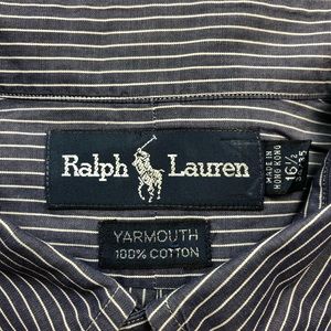 Polo by Ralph Lauren Shirts - Polo Ralph Lauren Navy w/ White Stripe Shirt L Polo by Ralph Lauren Shirts - Polo Ralph Lauren Navy w/ White Stripe Shirt L